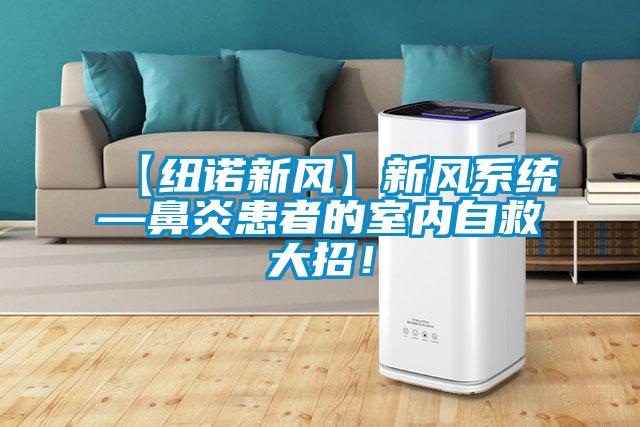 【紐諾新風(fēng)】新風(fēng)系統(tǒng)—鼻炎患者的室內(nèi)自救大招!