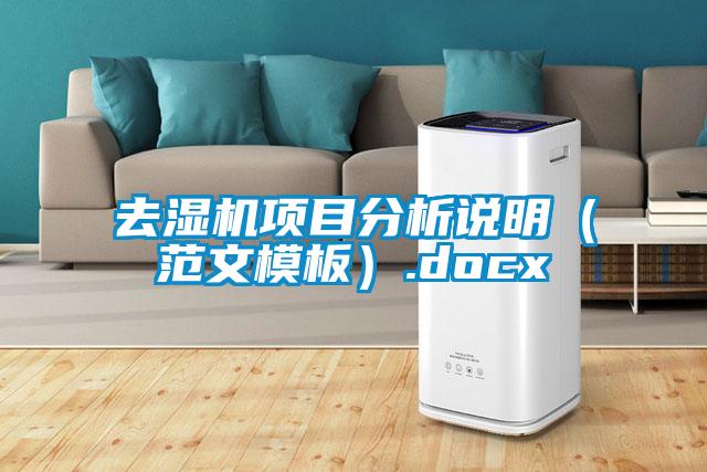 去濕機項目分析說明(范文模板).docx